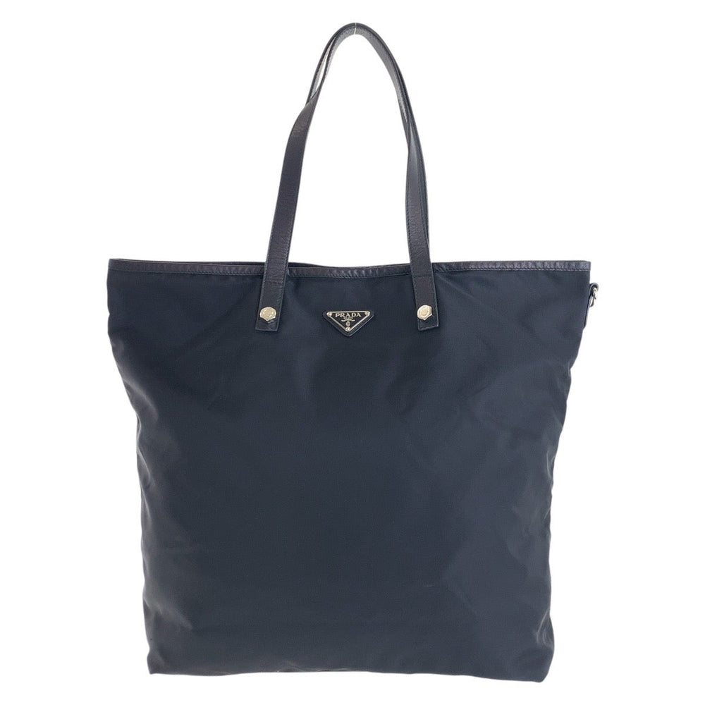 PRADA Tote Bag Nylon black Tote Bag Shoulder Bag Robot Collection Tessuto Triangle With logo Women Used Authentic