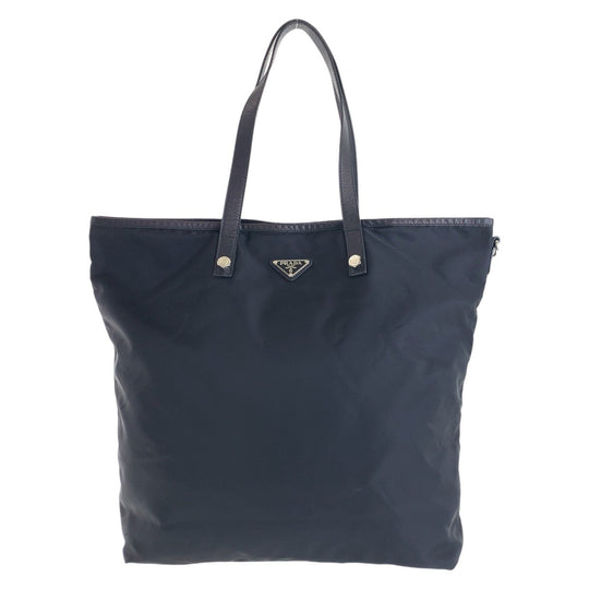 PRADA Tote Bag Nylon black Tote Bag Shoulder Bag Robot Collection Tessuto Triangle With logo Women Used Authentic