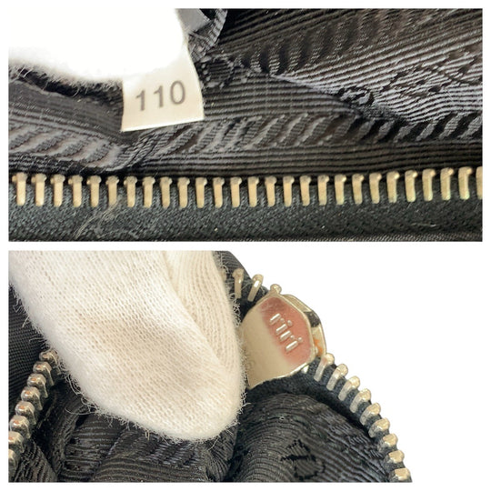 PRADA Tote Bag Nylon black Tote Bag Shoulder Bag Robot Collection Tessuto Triangle With logo Women Used Authentic