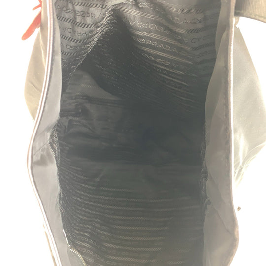 PRADA Tote Bag Nylon black Tote Bag Shoulder Bag Robot Collection Tessuto Triangle With logo Women Used Authentic