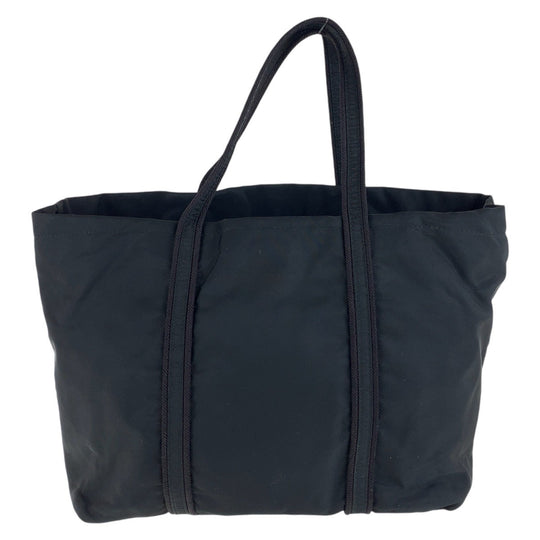 PRADA Tote Bag Nylon Black SilverMetal Tote Bag handbag Test Women Used Authentic