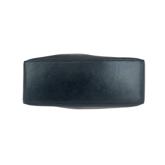 GUCCI Shoulder Bag 001 3766 leather Black SilverMetal Women Used Authentic