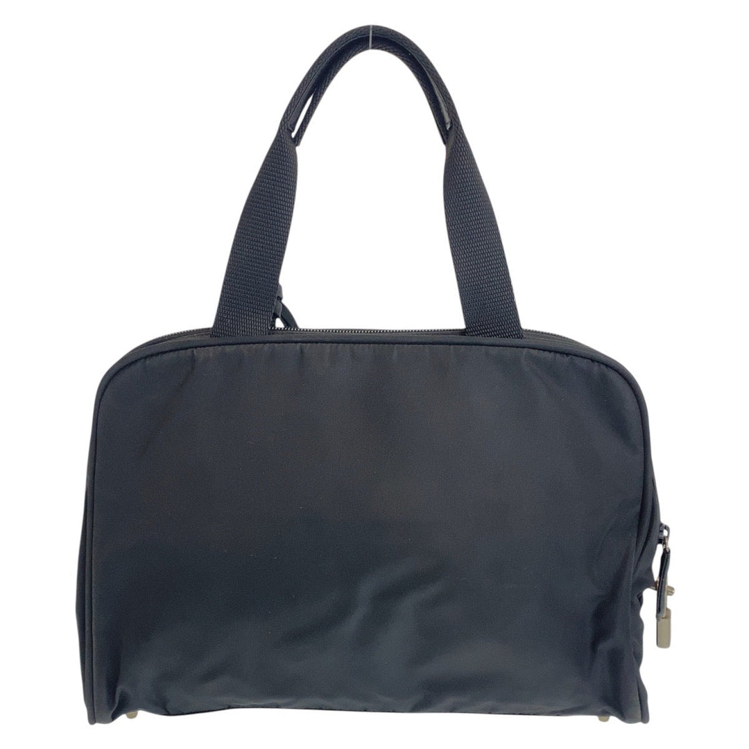 PRADA Tote Bag Nylon black Tote Bag handbag Test Triangle With logo Women Used Authentic