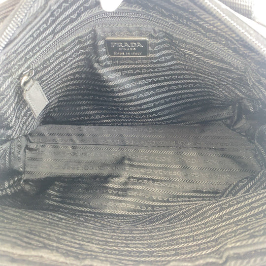 PRADA Tote Bag Nylon black Tote Bag handbag Test Triangle With logo Women Used Authentic