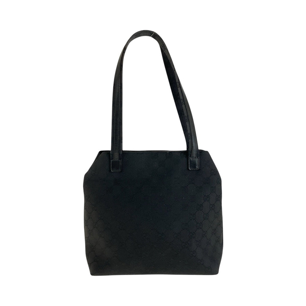 GUCCI Shoulder Bag 002 1076 GG canvas Black black Shoulder Bag Women Used Authentic