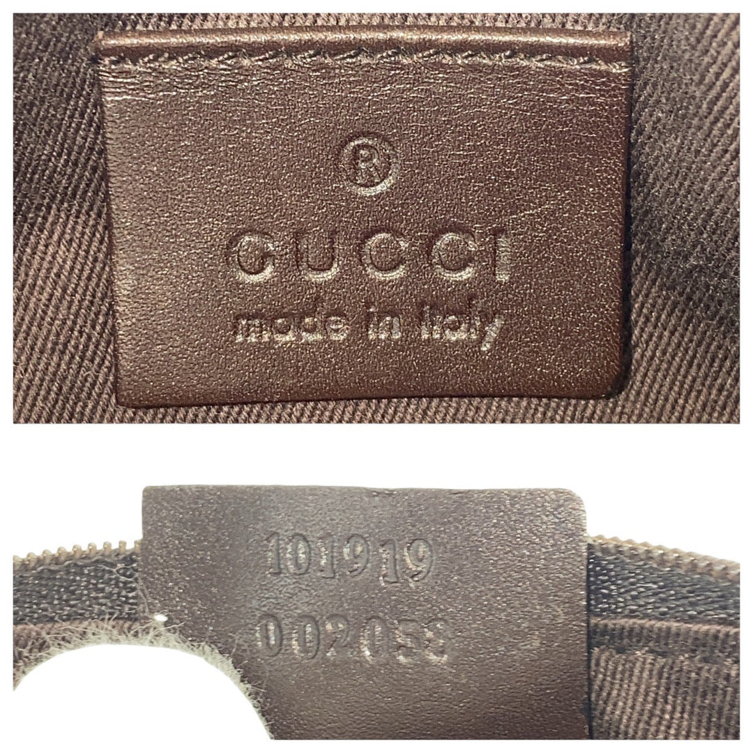 GUCCI Tote Bag 101919 GG canvas, leather Brown Tote Bag Shoulder Bag Women Used Authentic