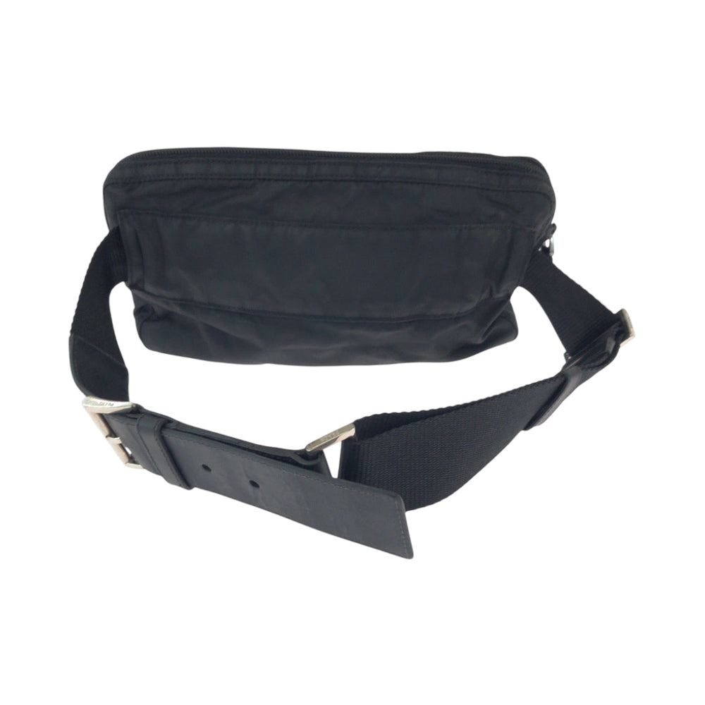 PRADA Waist bag BM0008 Nylon Black SilverMetal Waist Bag Bum Bag Test Triangle With logo Women(Unisex) Used Authentic