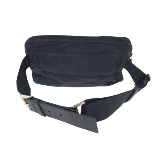 PRADA Waist bag BM0008 Nylon Black SilverMetal Waist Bag Bum Bag Test Triangle With logo Women(Unisex) Used Authentic