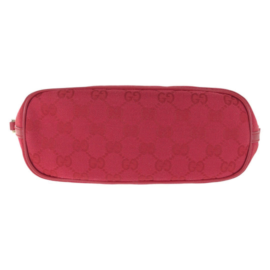 GUCCI Handbag 039 1103 GG canvas, leather Red Gold Metal Handbag accessory pouch Women Used Authentic