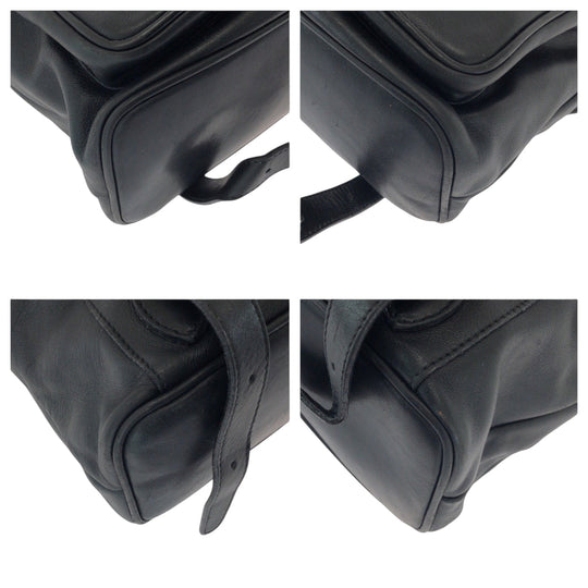GUCCI Backpack 003 2058 0016 leather Black Brown Backpack Backpack Bamboo Old Gucci Women Used Authentic