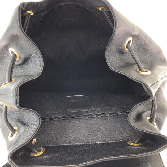 GUCCI Backpack 003 2058 0016 leather Black Brown Backpack Backpack Bamboo Old Gucci Women Used Authentic