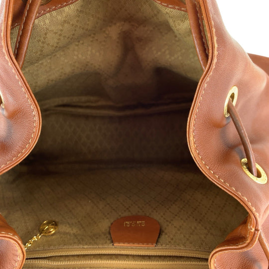 GUCCI Backpack 003 1998 0016 leather Light Brown Camel Gold Metal Backpacks & Daypacks Backpacks Bamboo Women Used Authentic