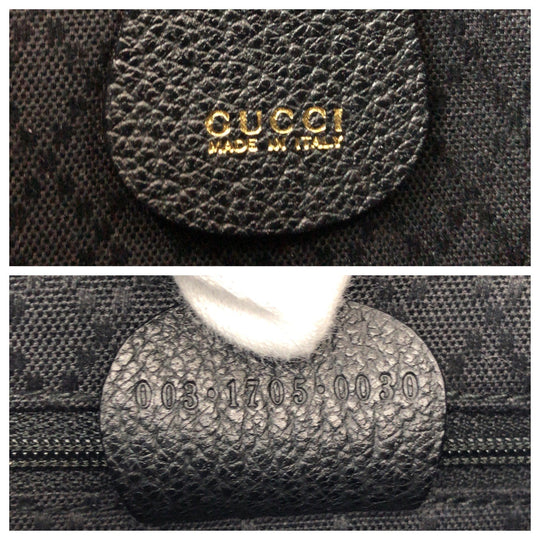 GUCCI Backpack 003 1705 Suede, Leather Black GoldMetal Backpack bag pack Bamboo Women Used Authentic