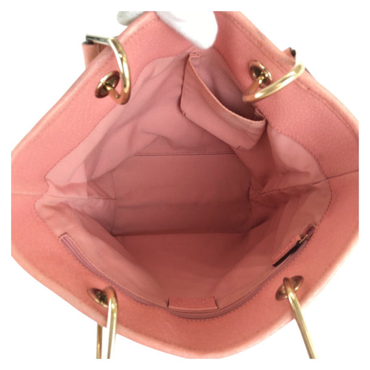 GUCCI Tote Bag 120840 GG canvas, leather Beige Pink Gold Metal Tote Bag Shoulder Bag Women Used Authentic