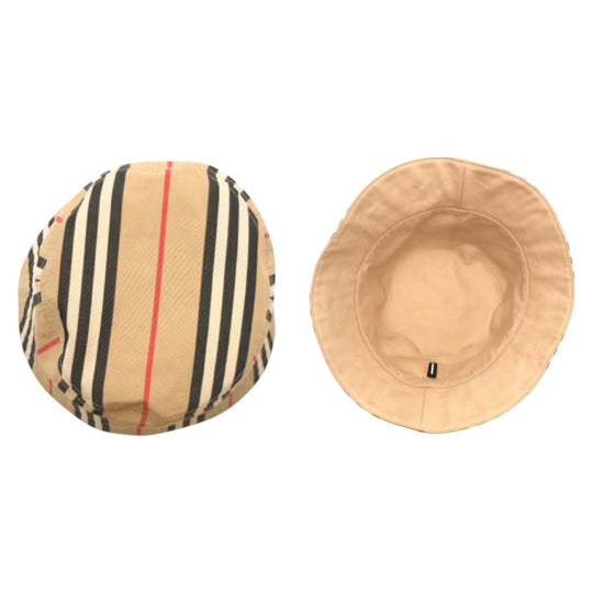 BURBERRY hat cotton Brown Hat Bucket Hat Unisex Reversible check mens Used Authentic