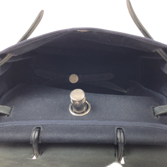 HERMES Backpack canvas Black SilverMetal Herbag ad PM