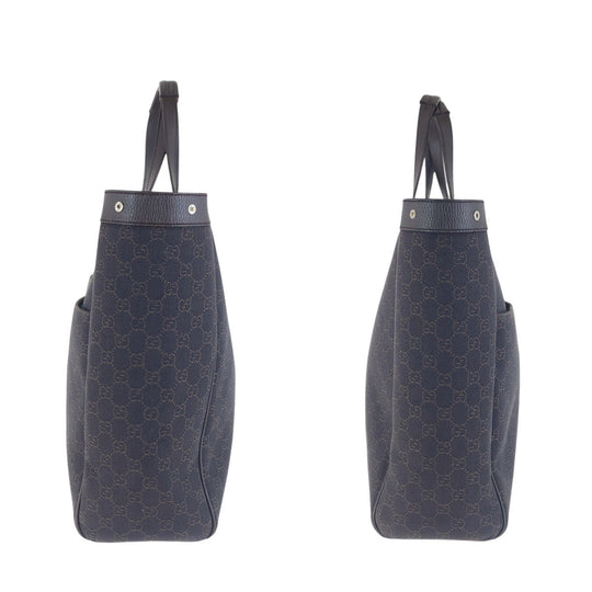 GUCCI Tote Bag 308410 GG canvas, leather Brown Silver Metal Tote Bag Shoulder Bag Unisex Women Used Authentic