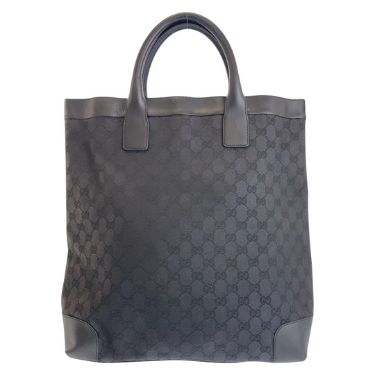 GUCCI Tote Bag GG canvas black Tote Bag Handbag Unisex Women Used Authentic