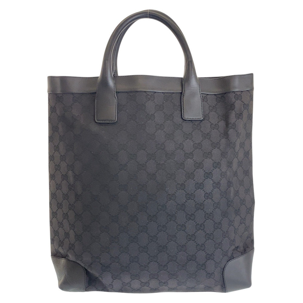 GUCCI Tote Bag GG canvas black Tote Bag Handbag Unisex Women Used Authentic