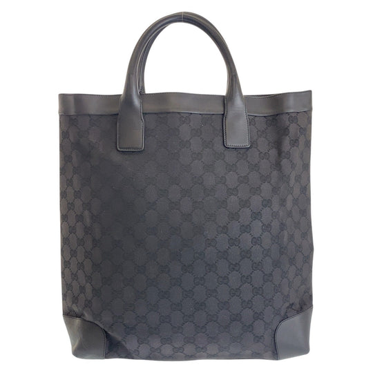 GUCCI Tote Bag GG canvas black Tote Bag Handbag Unisex Women Used Authentic