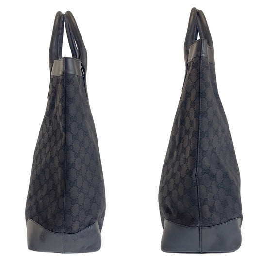 GUCCI Tote Bag GG canvas black Tote Bag Handbag Unisex Women Used Authentic