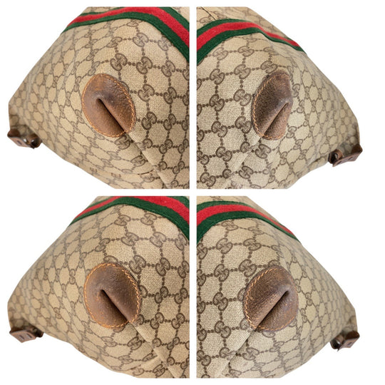 GUCCI Boston Duffel bag 012 39 6211 GG Supreme Canvas Brown Old Gucci Shelly Line Interlocking