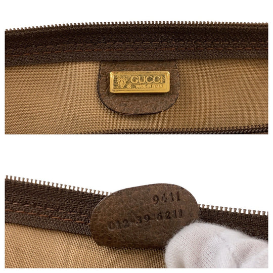 GUCCI Boston Duffel bag 012 39 6211 GG Supreme Canvas Brown Old Gucci Shelly Line Interlocking
