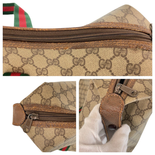 GUCCI Boston Duffel bag 012 39 6211 GG Supreme Canvas Brown Old Gucci Shelly Line Interlocking