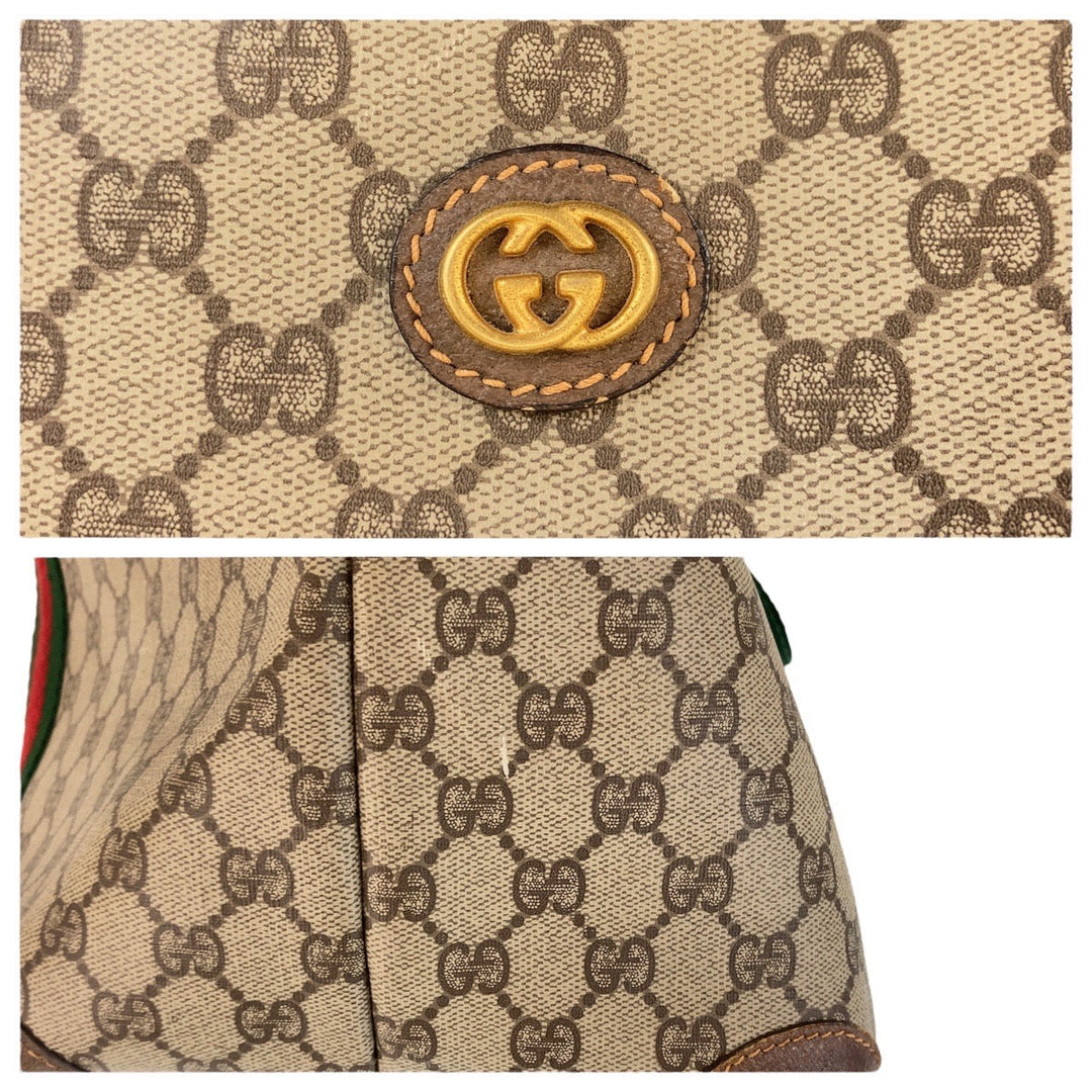 GUCCI Boston Duffel bag 012 39 6211 GG Supreme Canvas Brown Old Gucci Shelly Line Interlocking