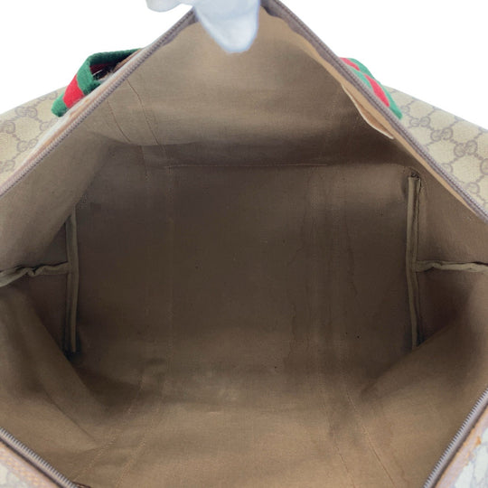 GUCCI Boston Duffel bag 012 39 6211 GG Supreme Canvas Brown Old Gucci Shelly Line Interlocking
