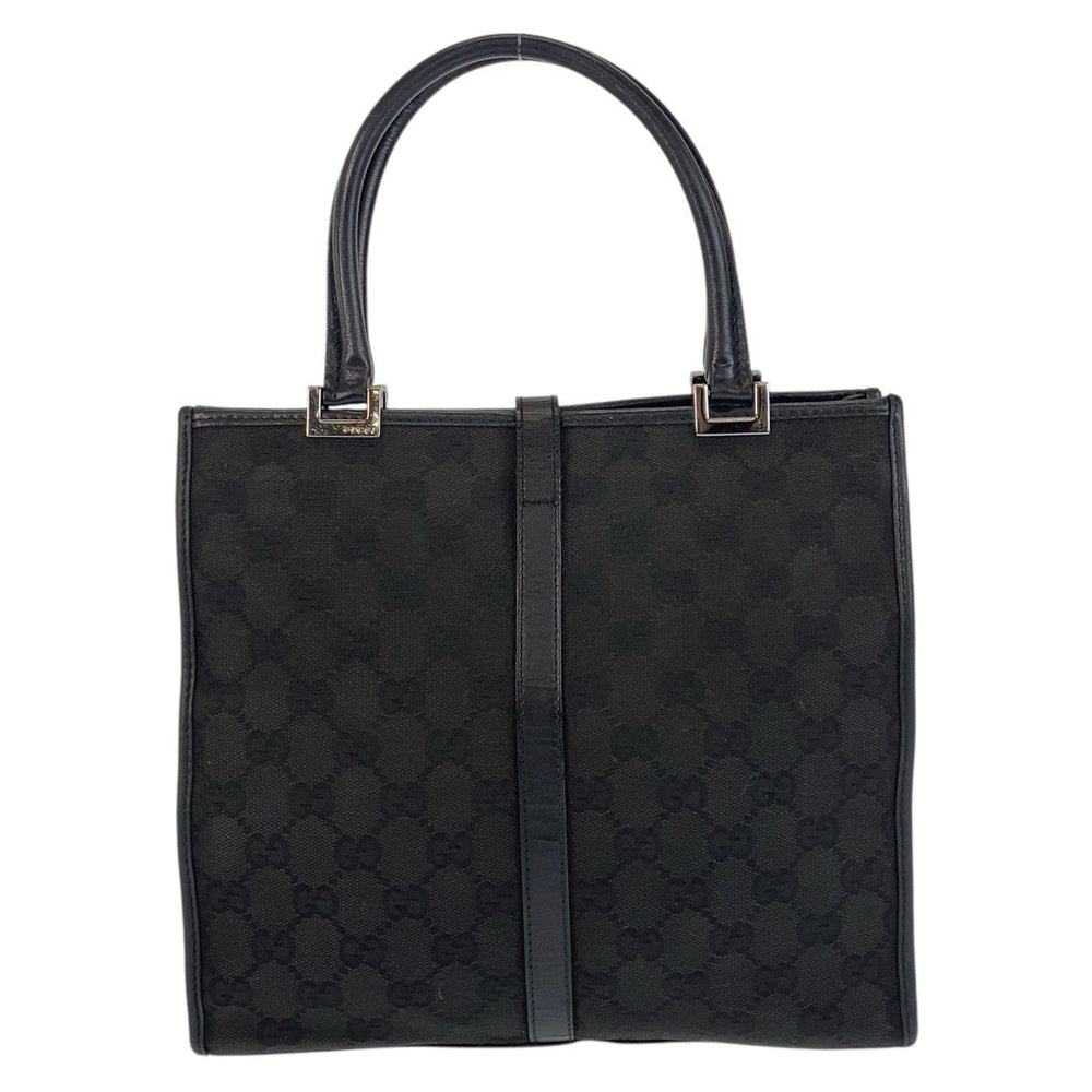 GUCCI Handbag 002 1065 GG canvas, leather Black black Handbag Tote Bag Jackie Women Used Authentic