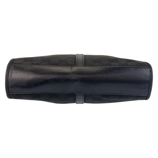 GUCCI Handbag 002 1065 GG canvas, leather Black black Handbag Tote Bag Jackie Women Used Authentic