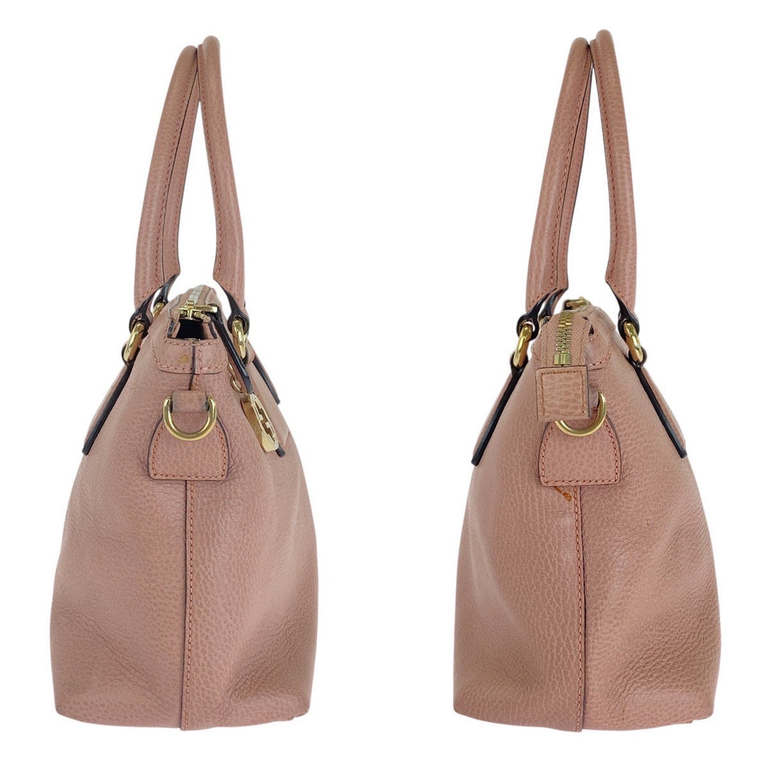 GUCCI Tote Bag 449659 leather Pink Gold Metal Tote Bag Shoulder Bag 2way GG Marmont Women Used Authentic