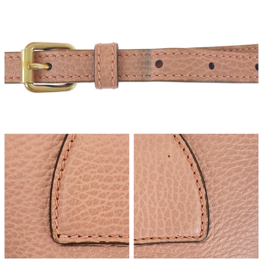 GUCCI Tote Bag 449659 leather Pink Gold Metal Tote Bag Shoulder Bag 2way GG Marmont Women Used Authentic