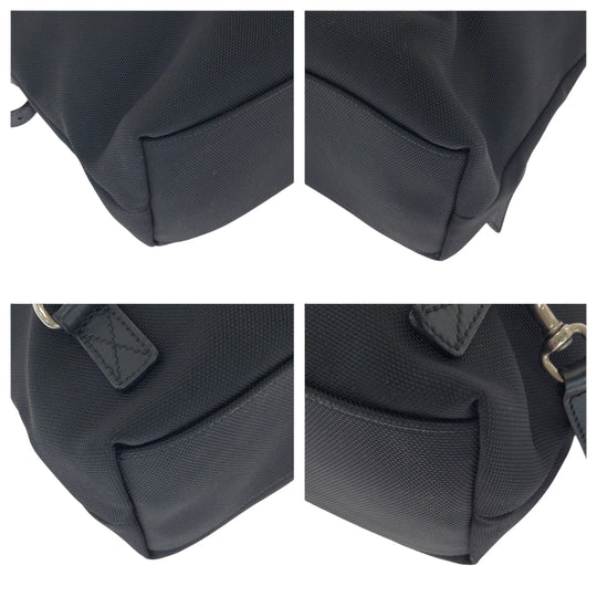 GUCCI Backpack 387105 canvas Black red green Backpack Tote Bag 2way Sherry line mens Used Authentic