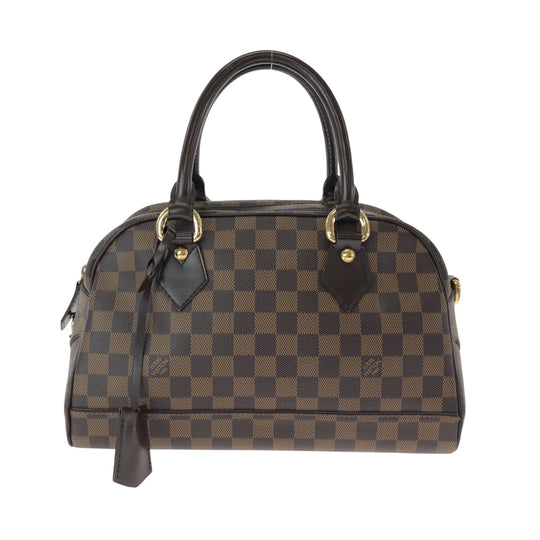 LOUIS VUITTON Boston Duffel bag N60008 PVC Brown Gold Metal Boston Duffel bag Handbag Damier Ebene Duomo Women Used Authentic