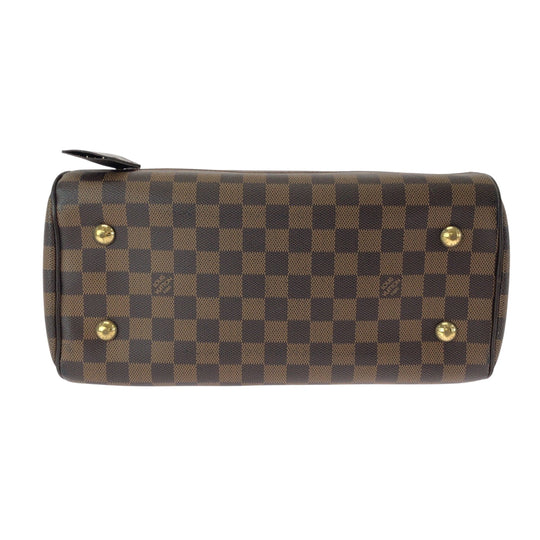 LOUIS VUITTON Boston Duffel bag N60008 PVC Brown Gold Metal Boston Duffel bag Handbag Damier Ebene Duomo Women Used Authentic