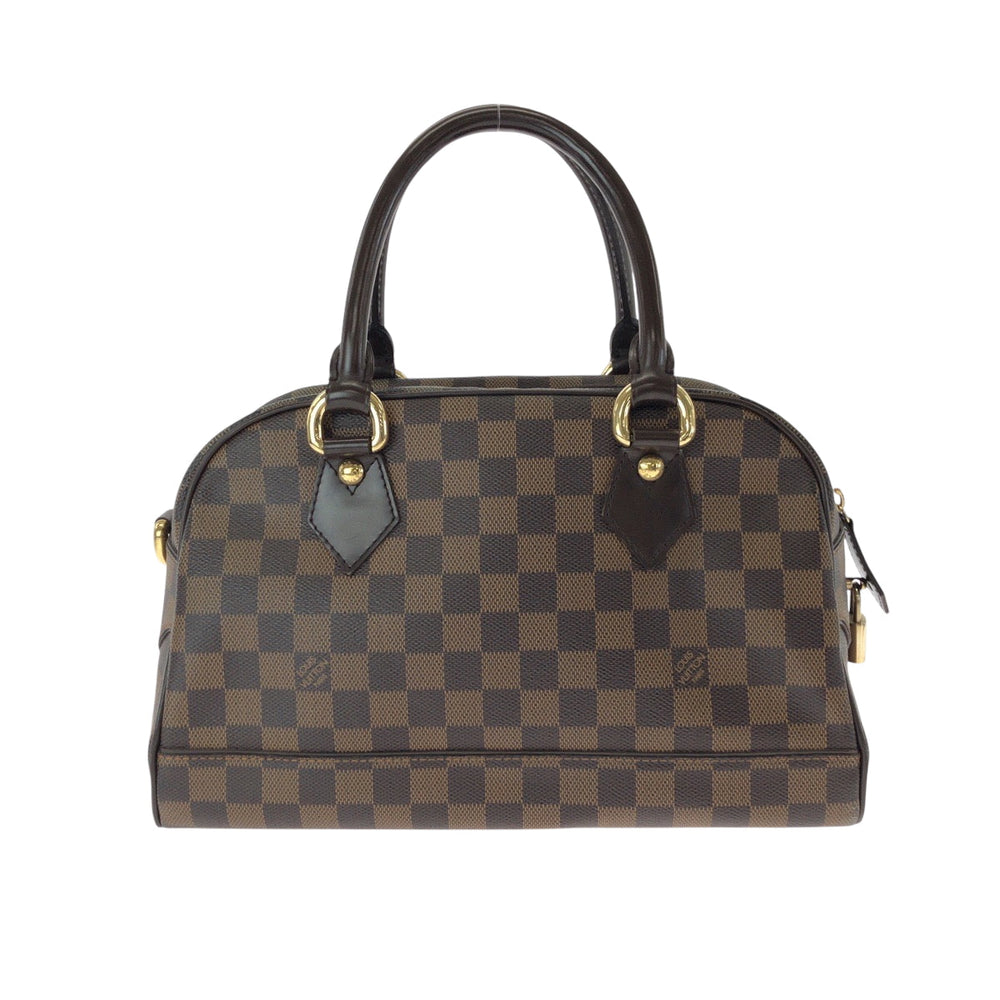LOUIS VUITTON Boston Duffel bag N60008 PVC Brown Gold Metal Boston Duffel bag Handbag Damier Ebene Duomo Women Used Authentic
