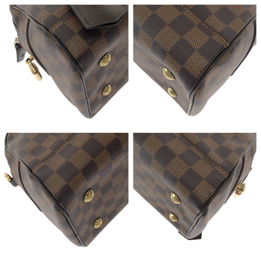 LOUIS VUITTON Boston Duffel bag N60008 PVC Brown Gold Metal Boston Duffel bag Handbag Damier Ebene Duomo Women Used Authentic