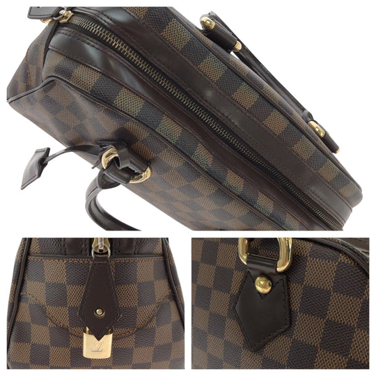 LOUIS VUITTON Boston Duffel bag N60008 PVC Brown Gold Metal Boston Duffel bag Handbag Damier Ebene Duomo Women Used Authentic