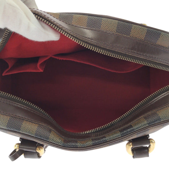 LOUIS VUITTON Boston Duffel bag N60008 PVC Brown Gold Metal Boston Duffel bag Handbag Damier Ebene Duomo Women Used Authentic