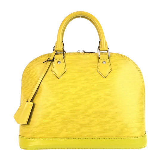 LOUIS VUITTON Handbag M40950 leather Yellow SilverMetal Handbag Epi Alma PM Women Used Authentic