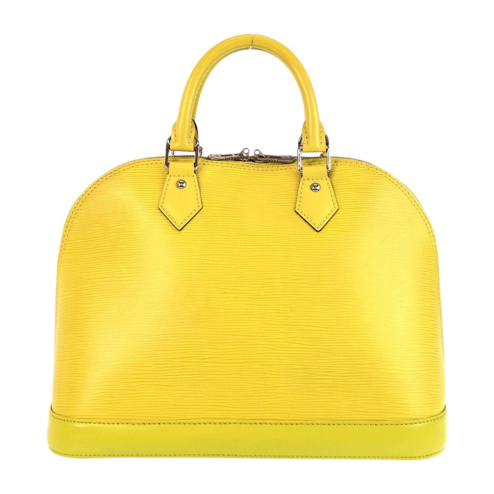 LOUIS VUITTON Handbag M40950 leather Yellow SilverMetal Handbag Epi Alma PM Women Used Authentic