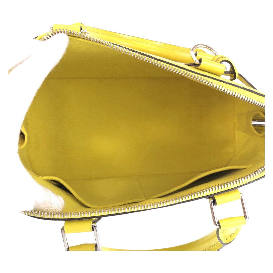 LOUIS VUITTON Handbag M40950 leather Yellow SilverMetal Handbag Epi Alma PM Women Used Authentic