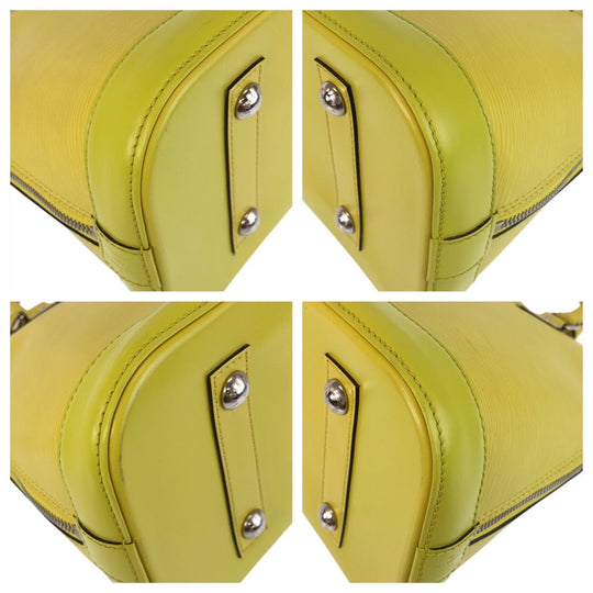 LOUIS VUITTON Handbag M40950 leather Yellow SilverMetal Handbag Epi Alma PM Women Used Authentic