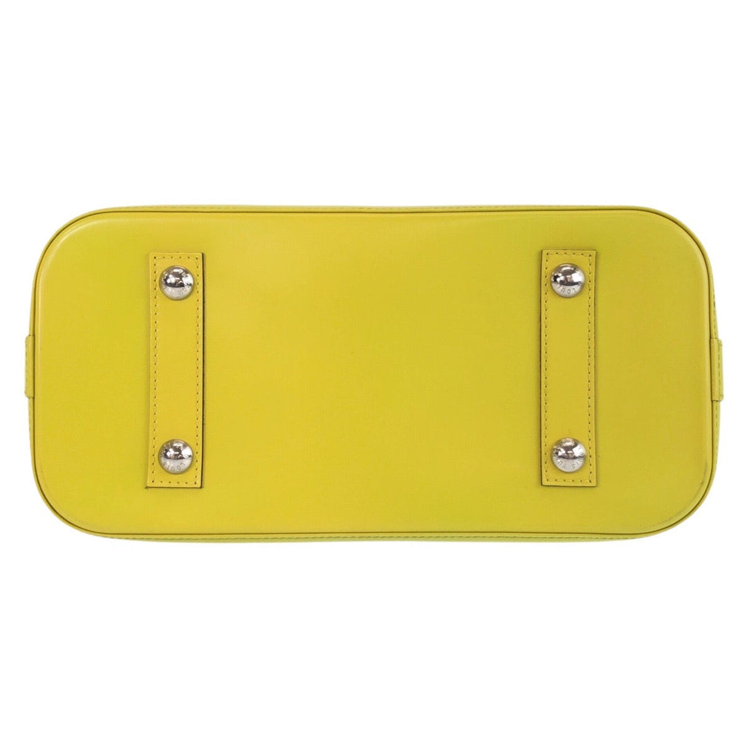 LOUIS VUITTON Handbag M40950 leather Yellow SilverMetal Handbag Epi Alma PM Women Used Authentic