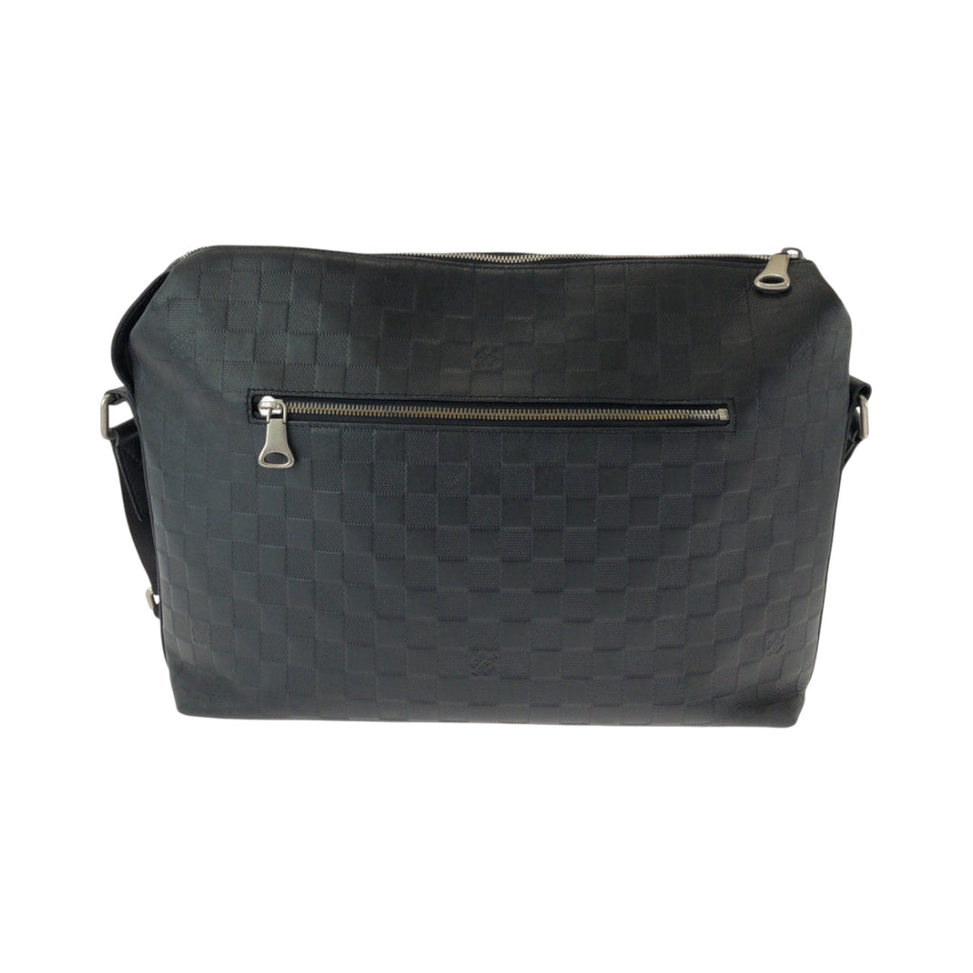 LOUIS VUITTON Shoulder Bag N42417 leather black Shoulder Bag Messenger bag Damier Anfini Discovery Messenger MM mens Used Authentic
