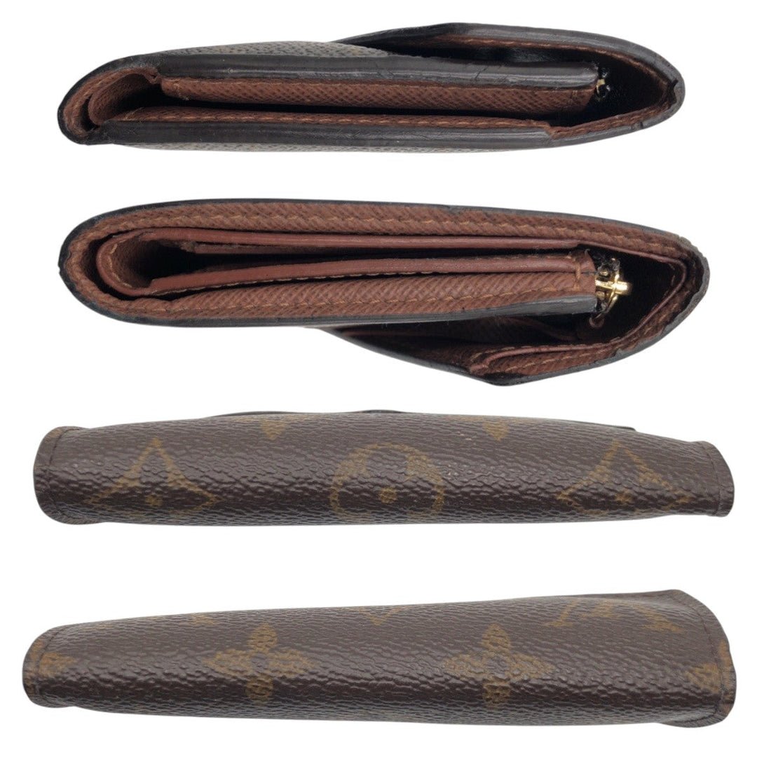 LOUIS VUITTON Tri-fold wallet M62472 PVC Brown Tri-fold wallet Compact wallet Monogram Portefeuille Victorine Women Used Authentic