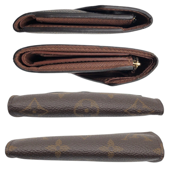 LOUIS VUITTON Tri-fold wallet M62472 PVC Brown Tri-fold wallet Compact wallet Monogram Portefeuille Victorine Women Used Authentic