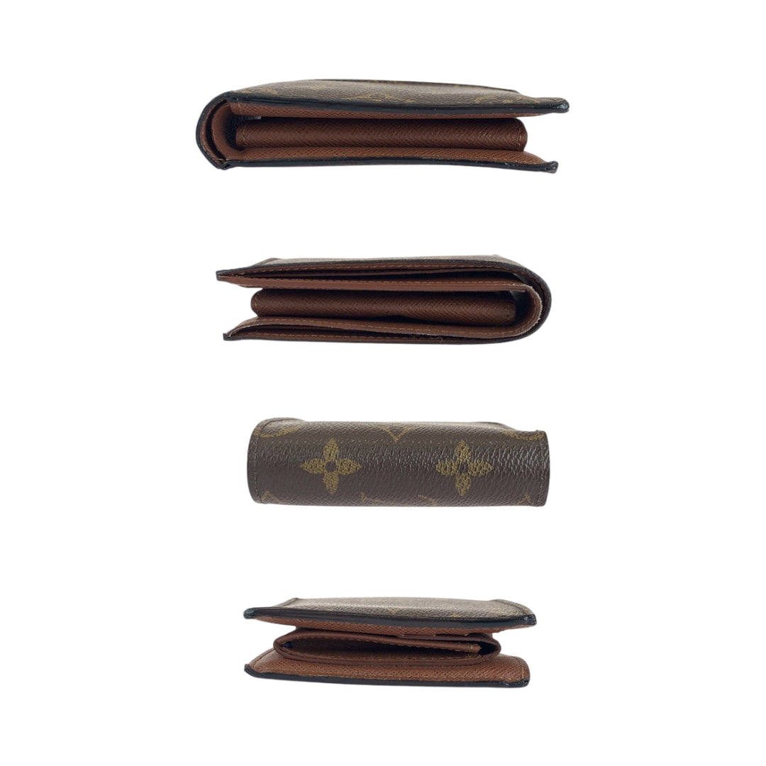 LOUIS VUITTON Bifold Wallet M61675 PVC Brown Folding wallet Compact wallet Monogram Portefeuille Marco mens Used Authentic